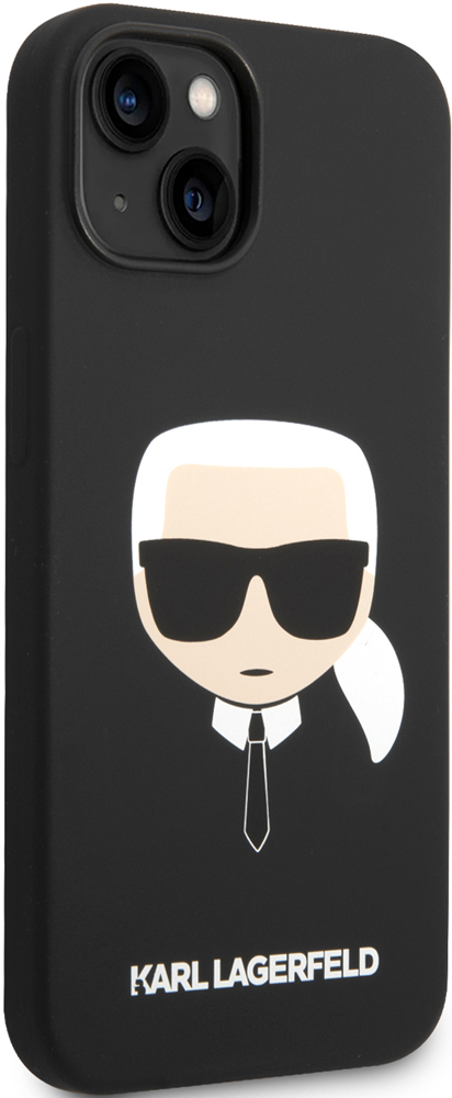 Чехол-накладка Karl Lagerfeld iPhone 14 Plus Magsafe Liquid Silicone Case Karl's Head Черный KLHMP14MSLKHBK 0319-0657 - фото 2