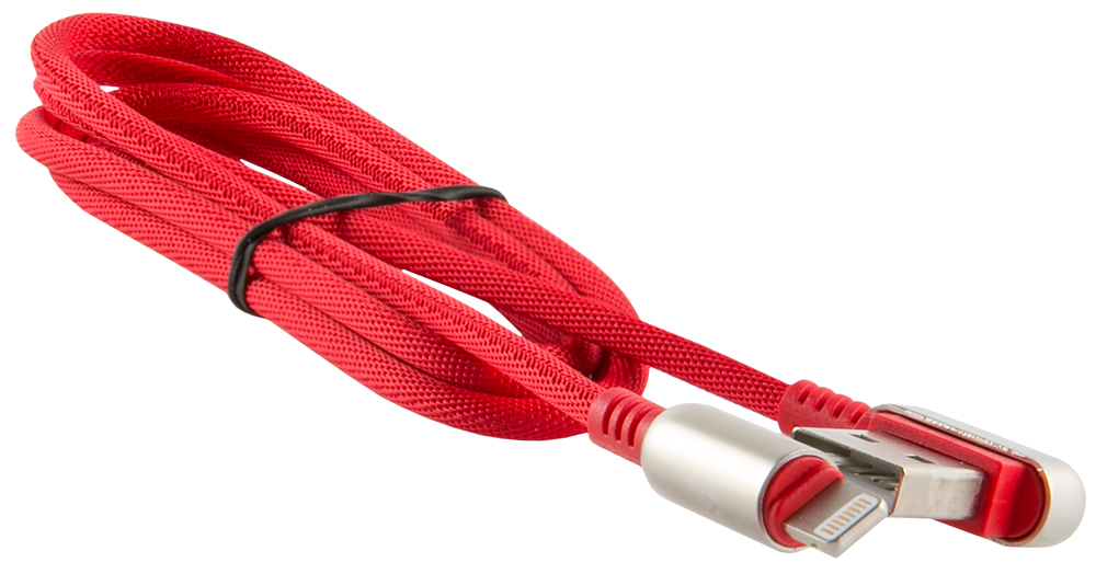 Дата-кабель RedLine USB-Lightning 1м Red 0307-0655 - фото 2