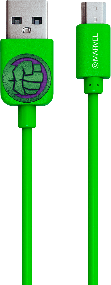 

Дата-кабель RedLine, USB-microUSB Халк Green