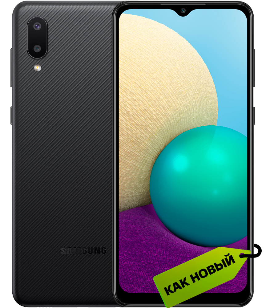 

Смартфон Samsung, Galaxy A02 2/32 Гб LTE Черный «Как новый»