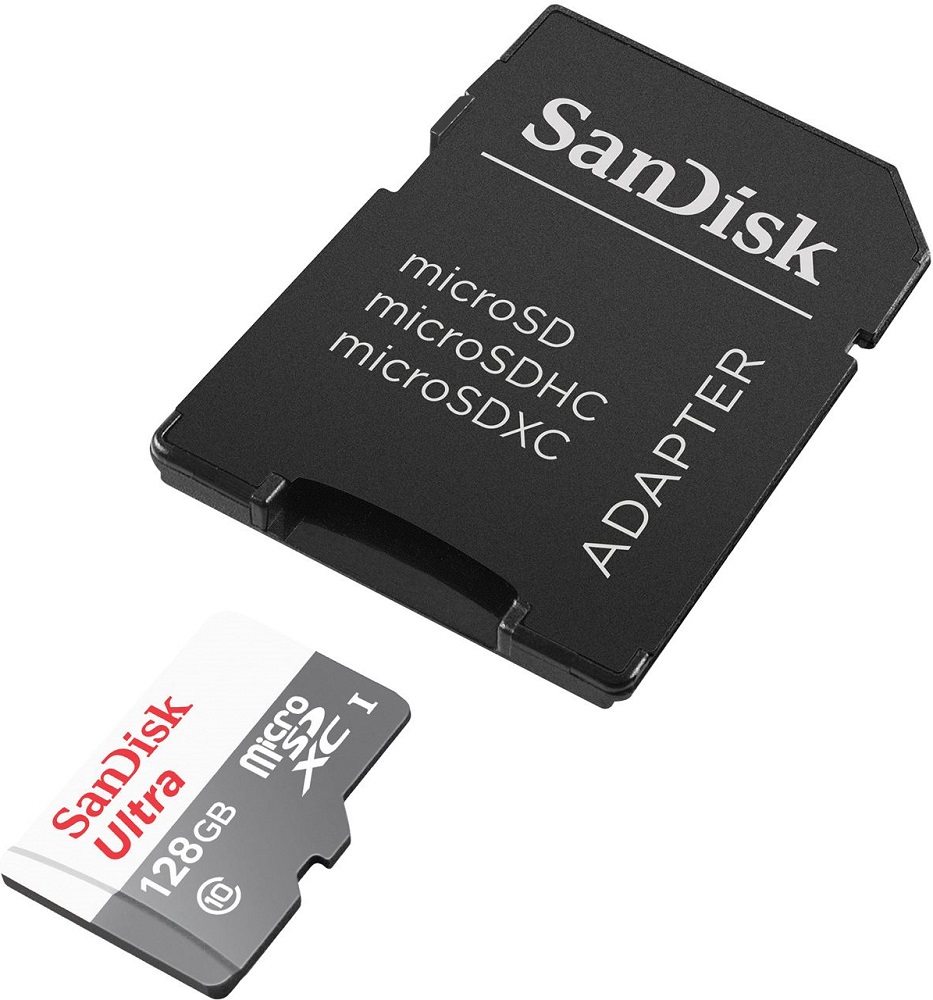Карта памяти MicroSDHC SanDisk Ultra 128Gb Class10 с адаптером Grey-White 0305-1187 SDSQUNB-128G-GN6TA - фото 3
