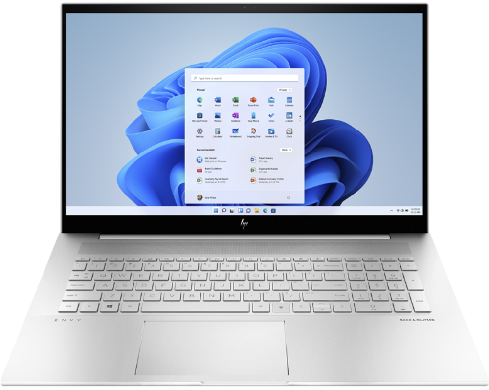

Ноутбук HP, Envy 17-ch1141nw 17.3" Core i5 1155G7 16/512Гб Win11Home Серебристый