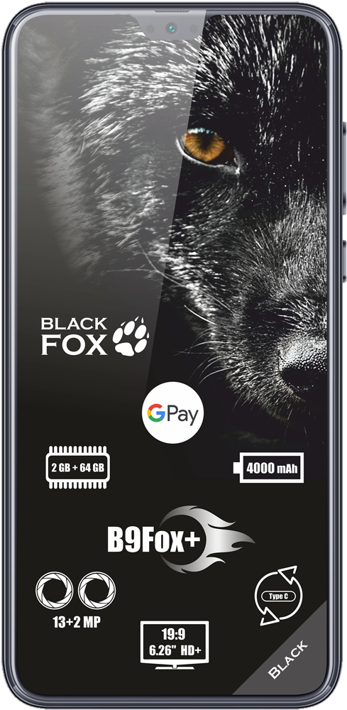 Смартфон Black Fox B9 Fox+ 2/64Gb Graphite 0101-7839 B9 Fox+ 2/64Gb Graphite - фото 2