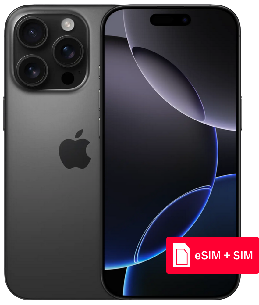 

Смартфон Apple, iPhone 16 Pro Max 512Gb eSIM + SIM Black Titanium