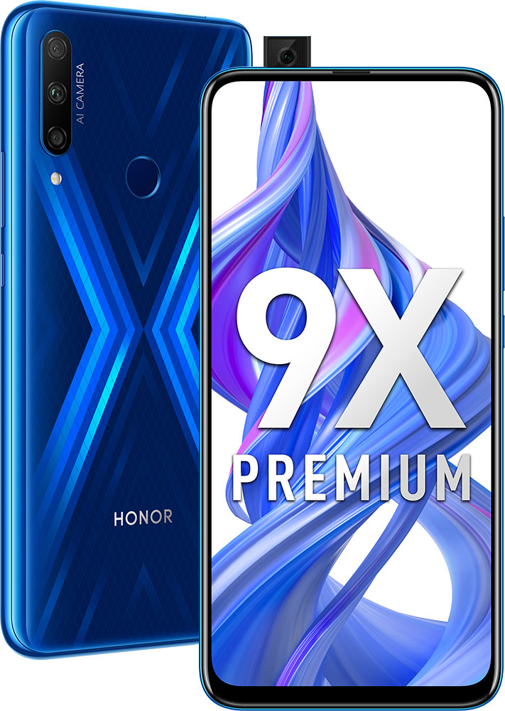Смартфон Honor 9X Premium 6/128Gb Blue 0101-6920 STK-LX1 9X Premium 6/128Gb Blue - фото 1