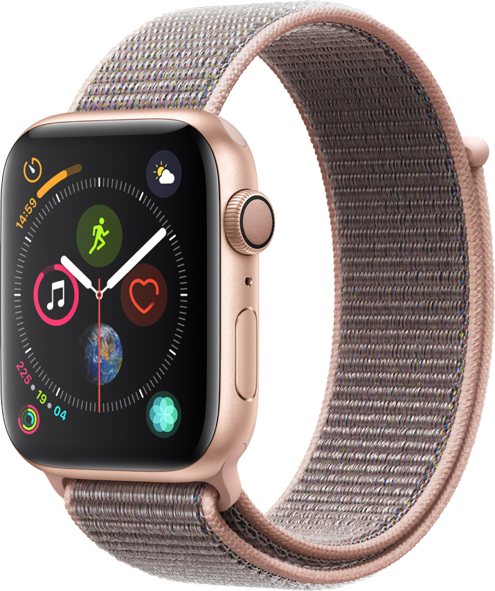 

Часы Apple Watch Series 4 44 мм золотой + ремешок розовый нейлоновый (MU6G2RU/A), Watch Series 4 44 мм золотой + ремешок розовый нейлоновый (MU6G2RU/A)