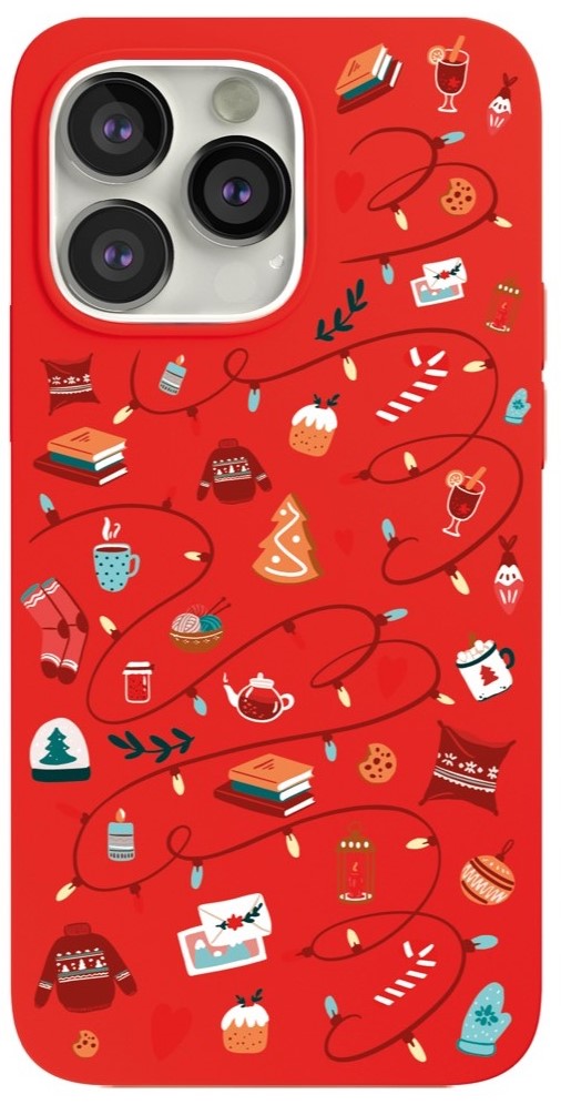 Клип-кейс VLP iPhone 13 Pro Art Collection Christmas Spirit Red