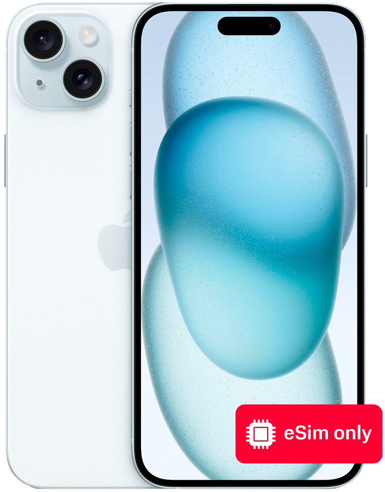 

Смартфон Apple, iPhone 15 Plus 256Gb eSIM only Голубой