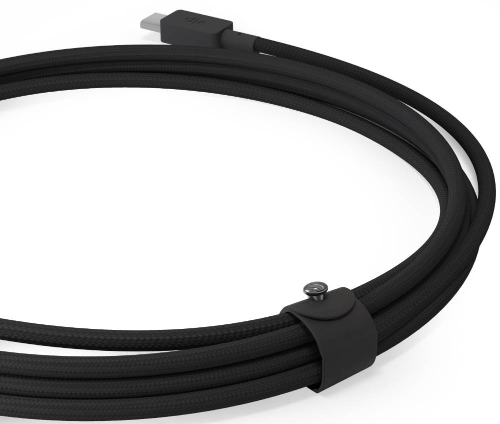 Дата-кабель VLP Nylon Cable USB-C-USB-C 60W 1.2 м Черный 0307-0839 - фото 2