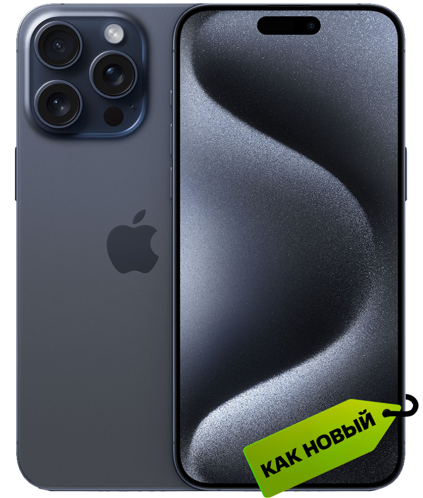 

Смартфон Apple, iPhone 15 Pro Max 512 Гб eSIM + SIM Синий титан «Как новый»