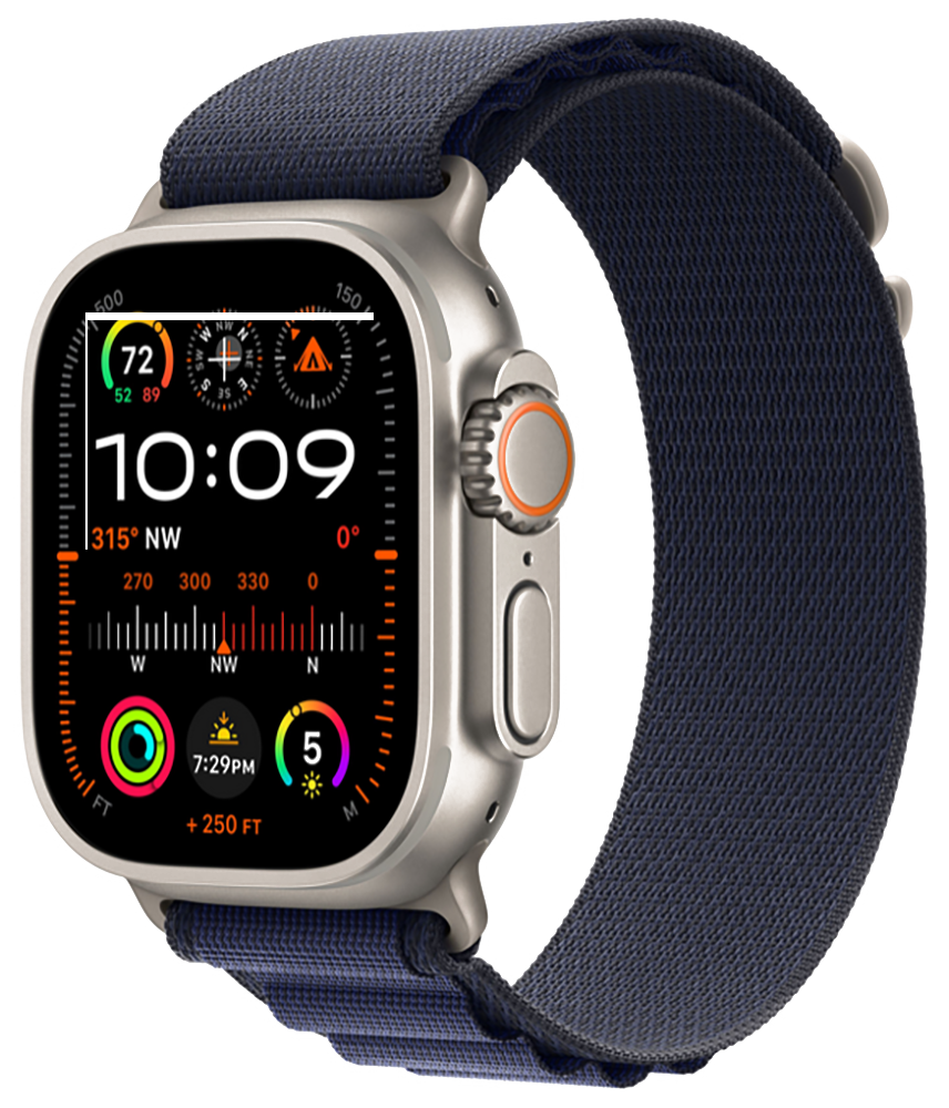 

Часы Apple, Watch Ultra 2 (2024) Natural Titanium +ремешок Alpine Loop navy