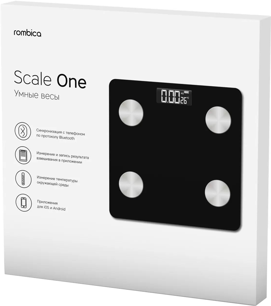 Весы напольные Rombica Scale One SCL-0001 Черные 7000-3354 - фото 3