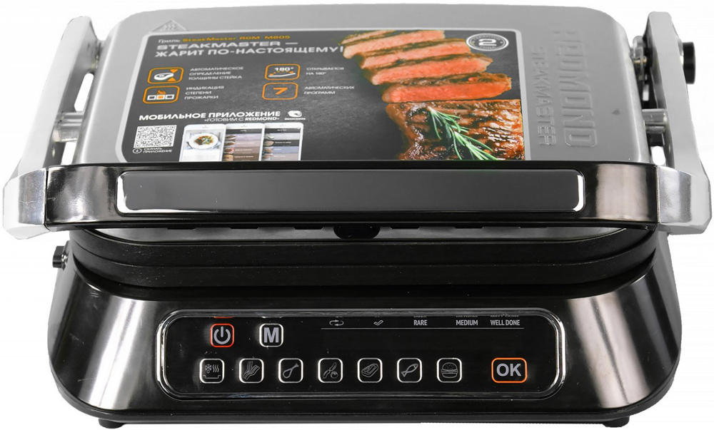 

Контактный гриль Redmond, SteakMaster RGM-M807 Black/Silver