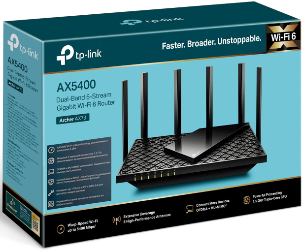 Роутер TP-Link Archer AX73 Черный 0200-3247 - фото 6