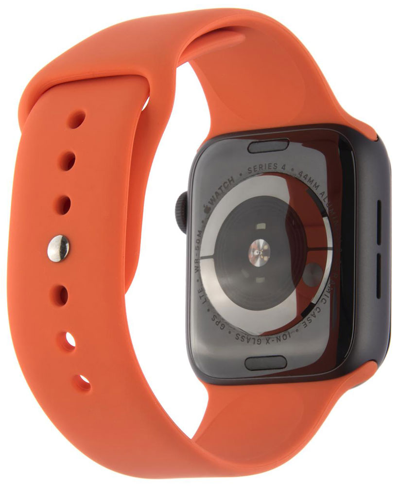 Ремешок для умных часов InterStep Sport Apple Watch 42/44мм силиконовый Orange 0400-1714 Sport Apple Watch 42/44мм силиконовый Orange - фото 3