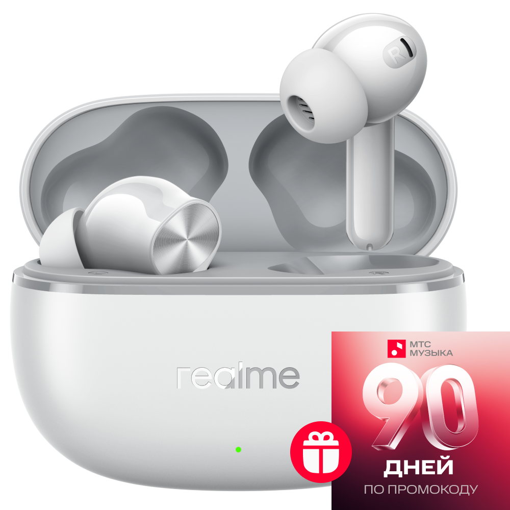 

Беспроводные наушники realme, Buds Т200 Lite Серые