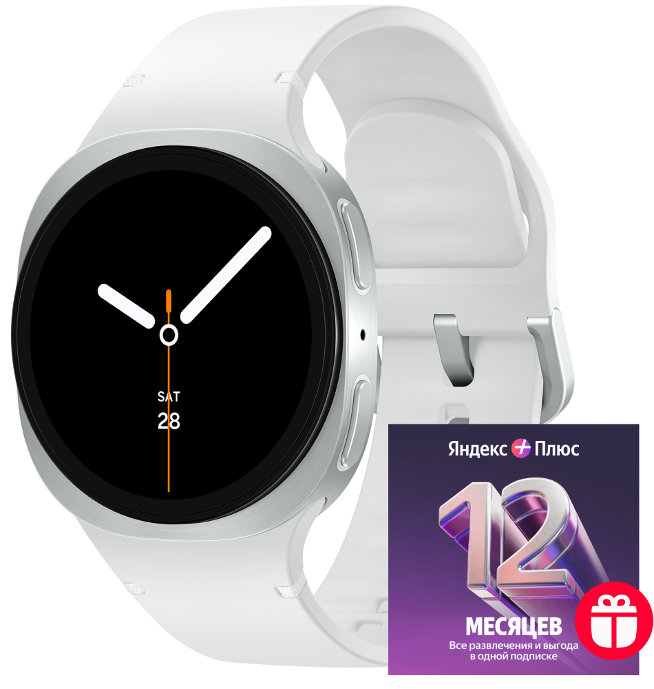 

Часы Samsung, L325 Galaxy Watch 8 LTE 40mm Серебристый