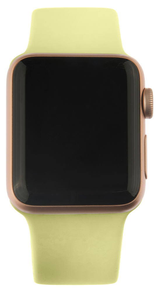 Ремешок для умных часов InterStep Sport Apple Watch 38/40мм силиконовый Yellow 0400-1736 Sport Apple Watch 38/40мм силиконовый Yellow - фото 4