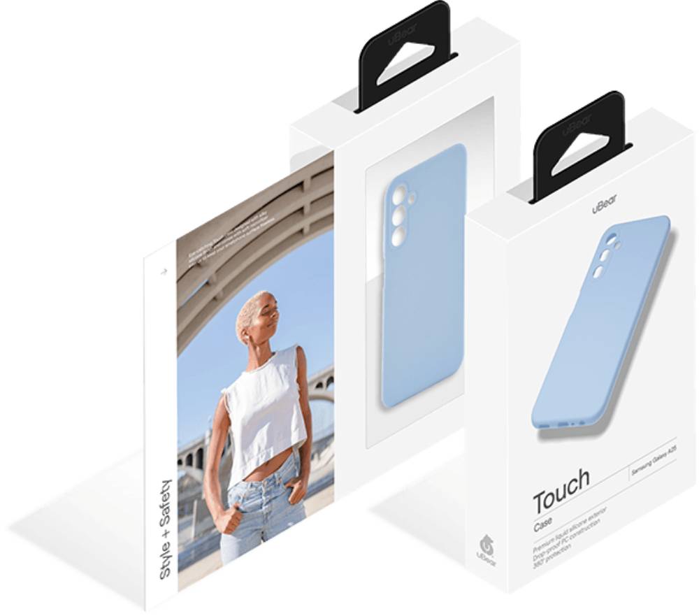 Чехол-накладка uBear Touch case для Samsung Galaxy A25 Голубой 3100-1466 - фото 4
