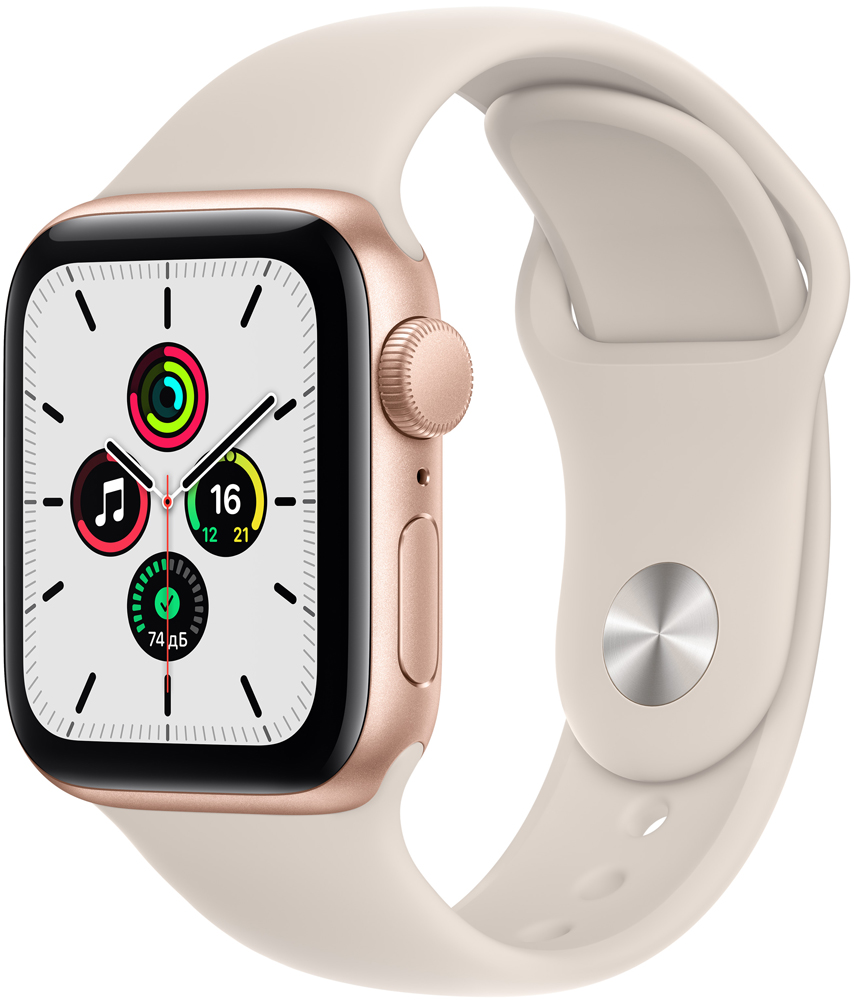 

Часы Apple, Watch SE GPS 40мм корпус из алюминия розовое золото + ремешок сияющая звезда (MKQ03RU/A)