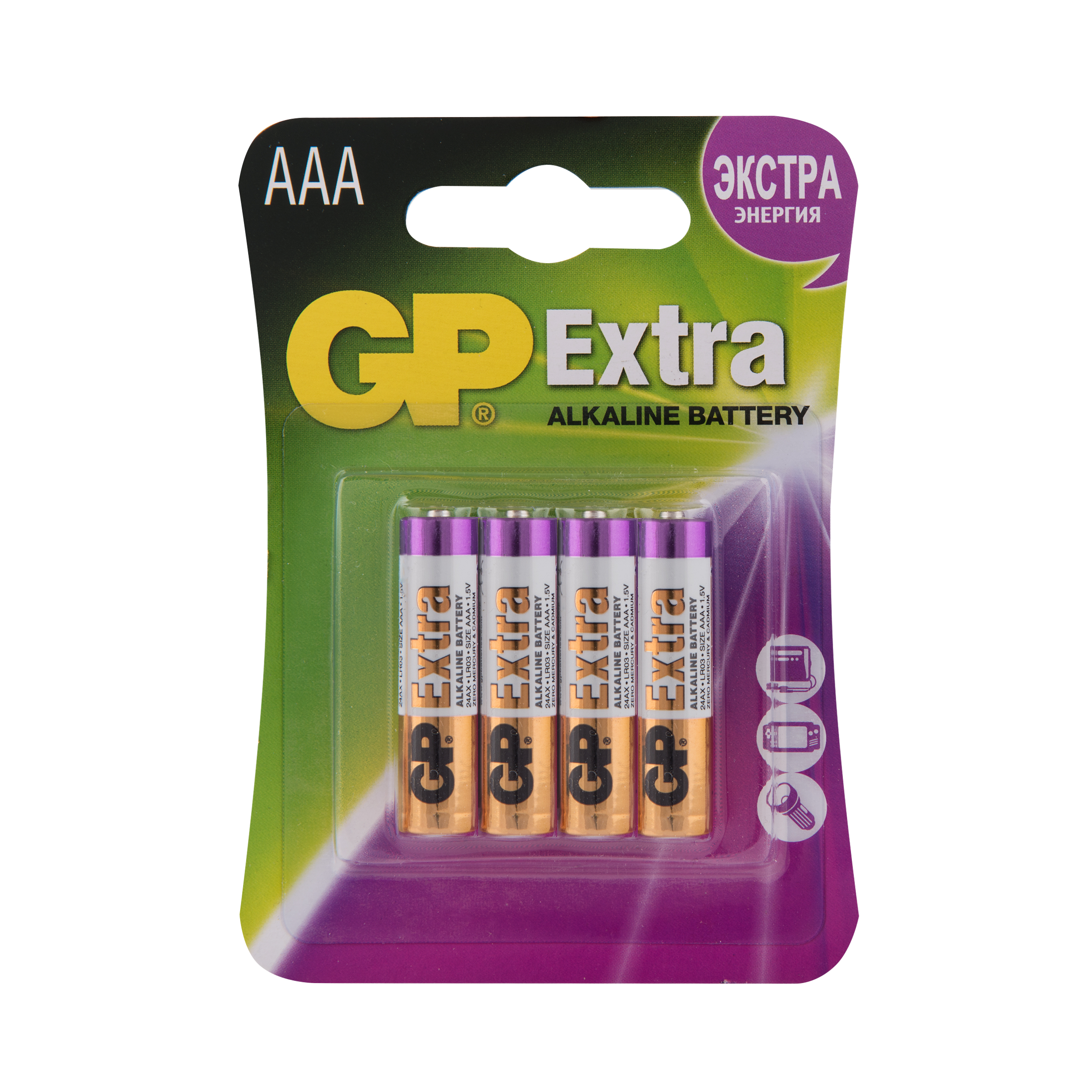 

Батарея GP ААA Extra 4шт, ААA Extra 4шт
