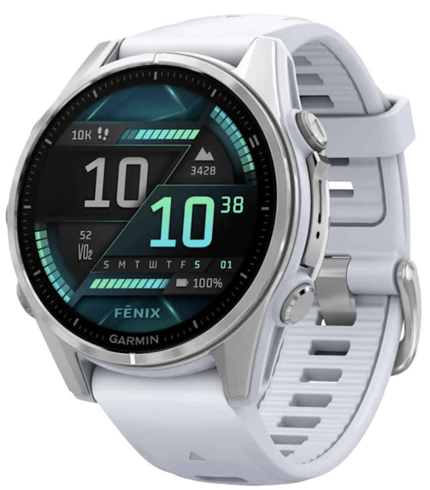 

Часы Garmin, Fenix 8 Amoled 43мм Cеребро с белым ремешком