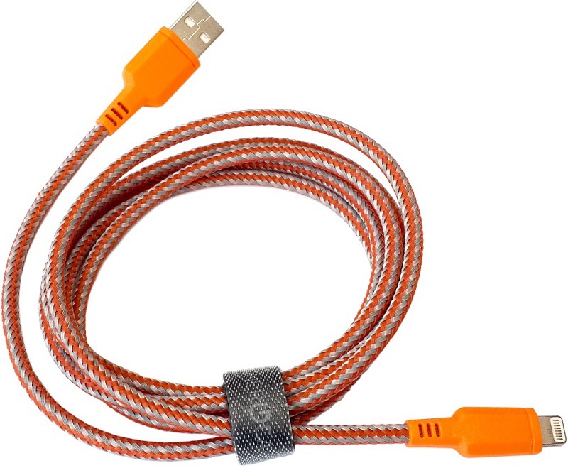 

Дата-кабель Energea, Nylotough Lightning-USB MFI 1,5м Orange