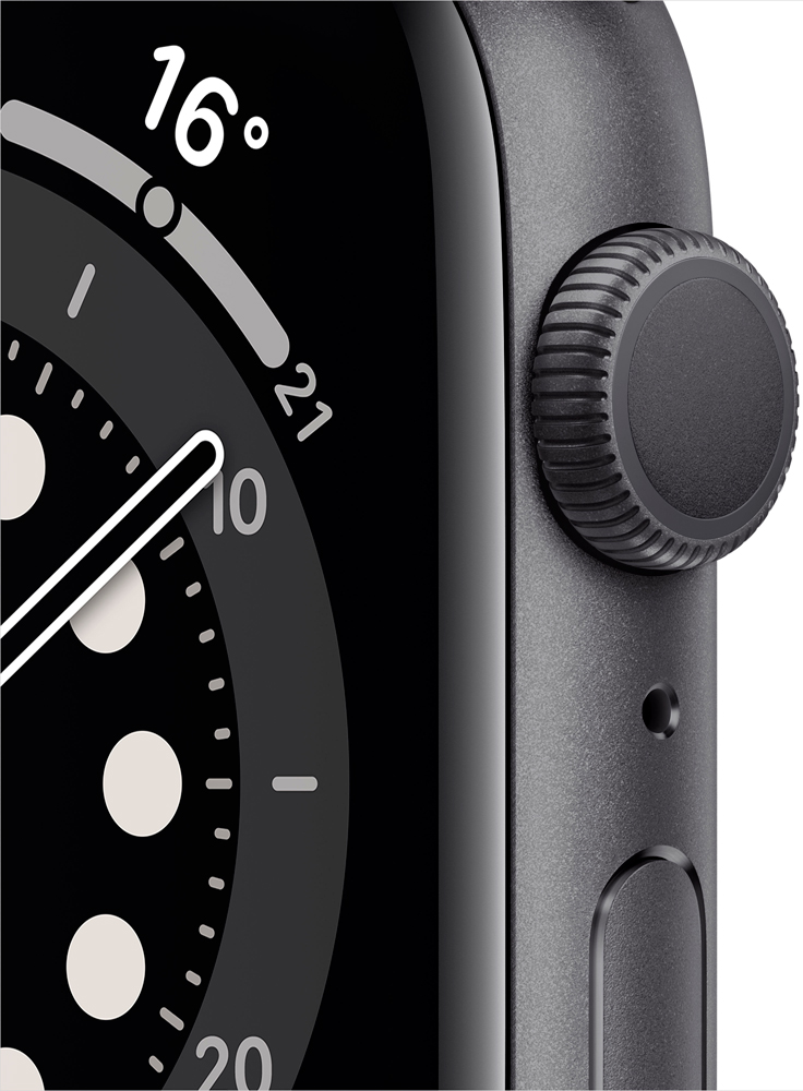 Часы Apple Watch Series 6 GPS 44мм корпус из алюминия серый космос + ремешок черный (M00H3RU/A) 0200-2188 M00H3RU/A Watch Series 6 GPS 44мм корпус из алюминия серый космос + ремешок черный (M00H3RU/A) - фото 2