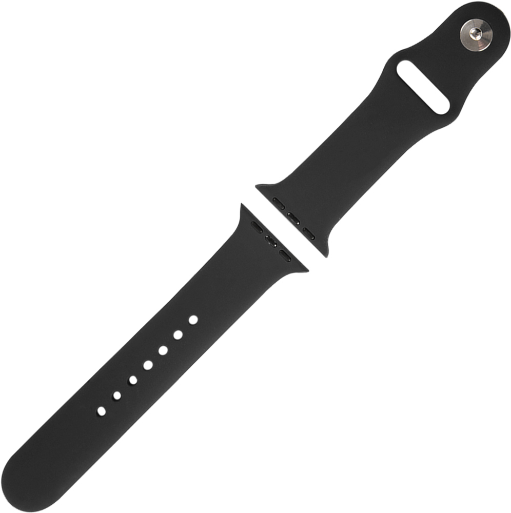 Ремешок для умных часов RedLine Apple Watch 38/40мм силиконовый Black 0400-2032 Apple Watch 38/40мм силиконовый Black - фото 4