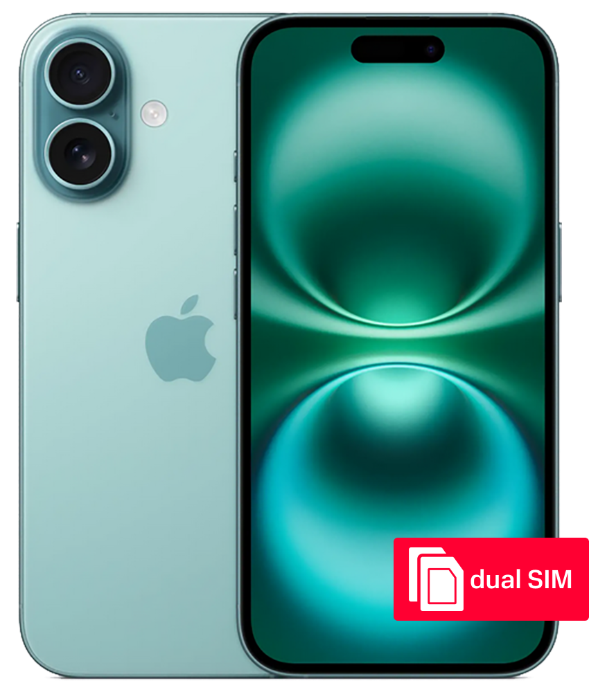 

Смартфон Apple, iPhone 16 128Gb SIM + SIM Бирюзовый