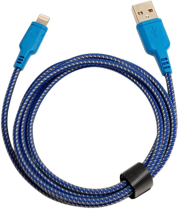 

Дата-кабель Energea, Nylotough Lightning-USB MFI 1,5м Blue