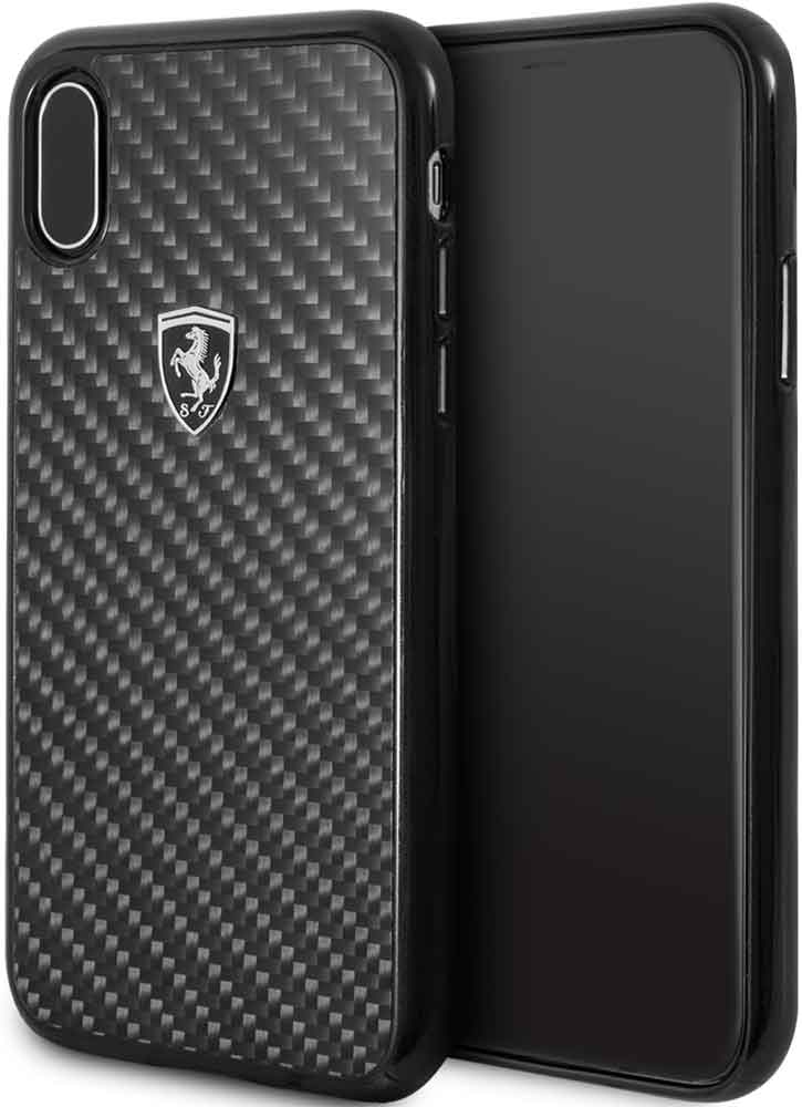 

Клип-кейс Ferrari iPhone ХS карбон Black, iPhone ХS карбон Black