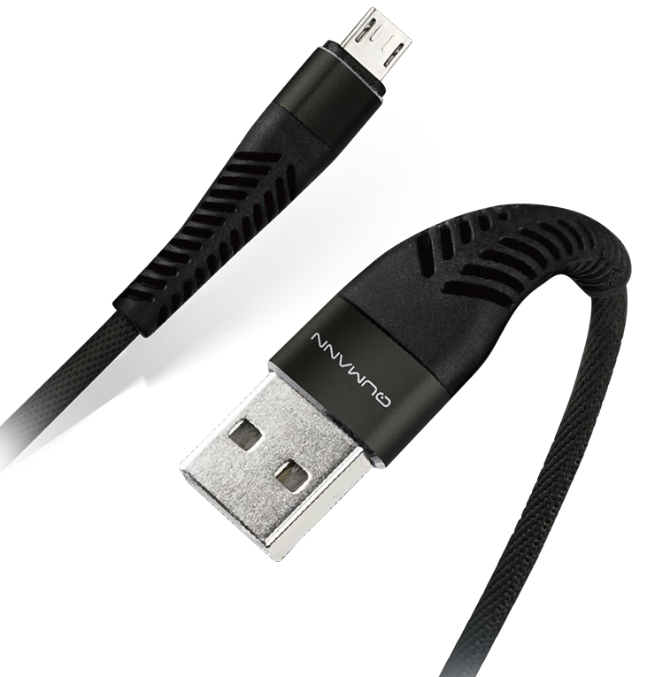 

Дата-кабель Qumann, 21150 USB-microUSB black