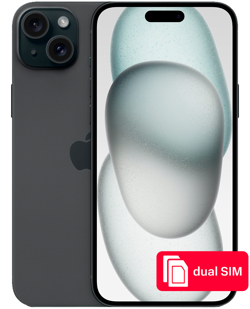 Смартфон Apple iPhone 15 Plus 128Gb SIM + SIM Черный контейнер sim iphone 3g 3gs черный