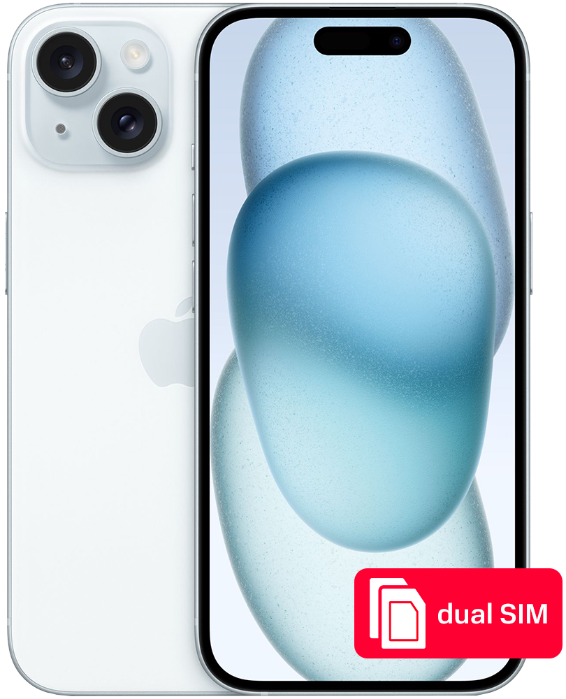 Смартфон Apple iPhone 15 256Gb SIM + SIM Голубой
