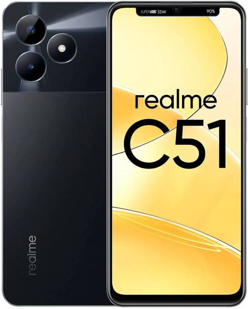 Смартфон realme C51 4/128GB Черный смартфон realme c33 4 128gb золотой