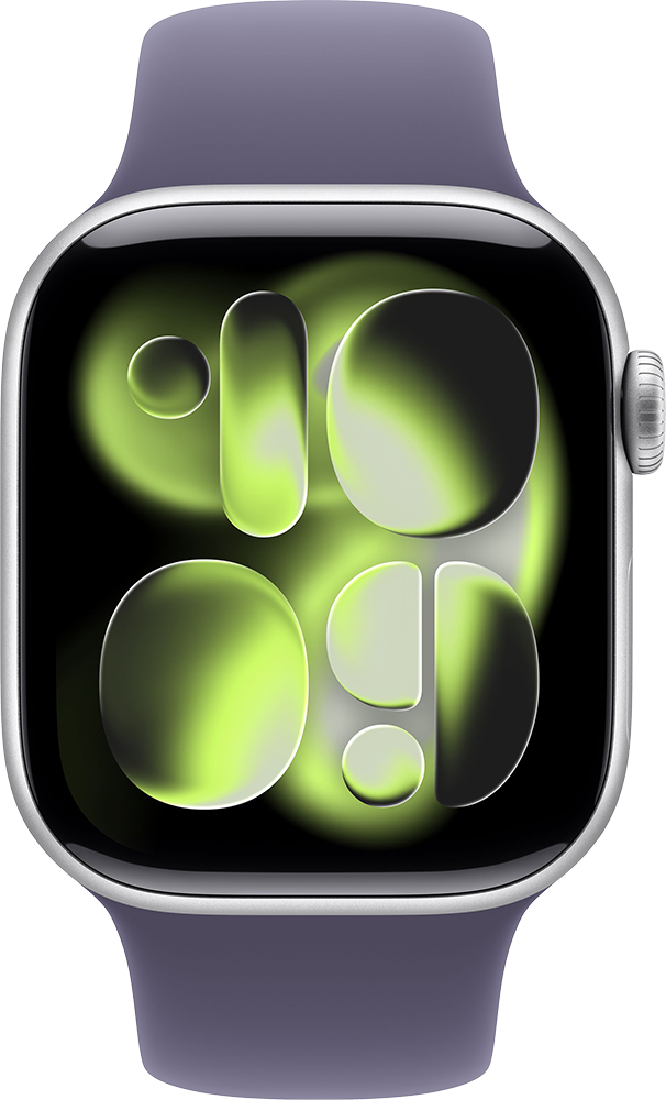 

Часы Apple, Watch Series 11 GPS 46мм Silver aluminium+ремешок Sport Band purple fog (ML)