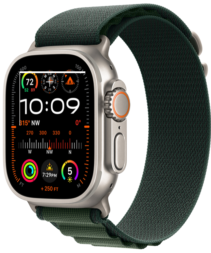 

Часы Apple, Watch Ultra 2 (2024) Natural Titanium +ремешок Alpine Loop Dark Green