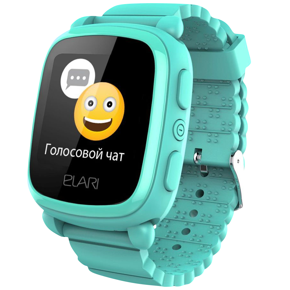 Детские часы Elari KidPhone 2 с GPS трекером Green