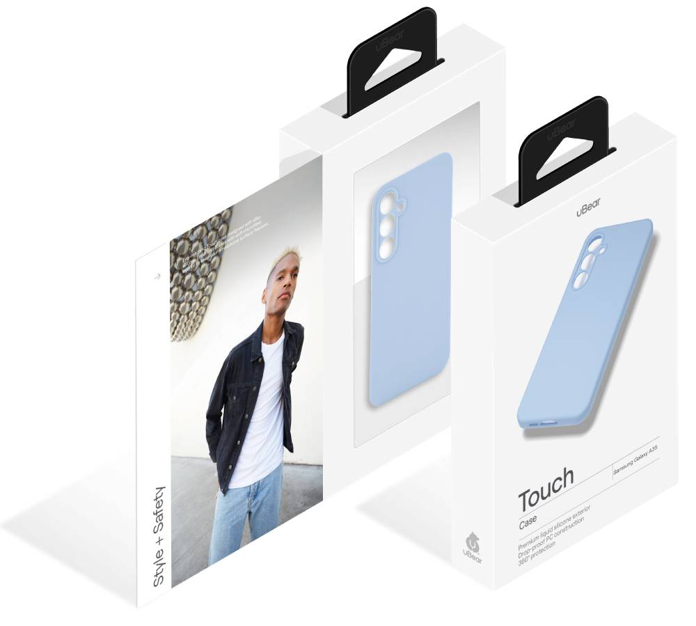 Чехол-накладка uBear Touch case для Samsung Galaxy A35 Голубой 3100-1467 - фото 4