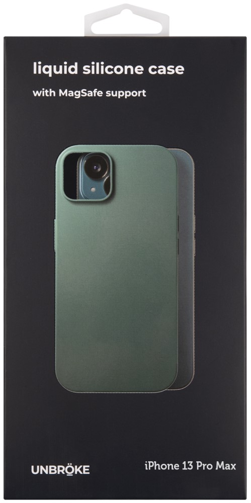 Клип-кейс UNBROKE iPhone 13 Pro Max Liquid Silicone MagSafe зеленый 0313-9271 - фото 3
