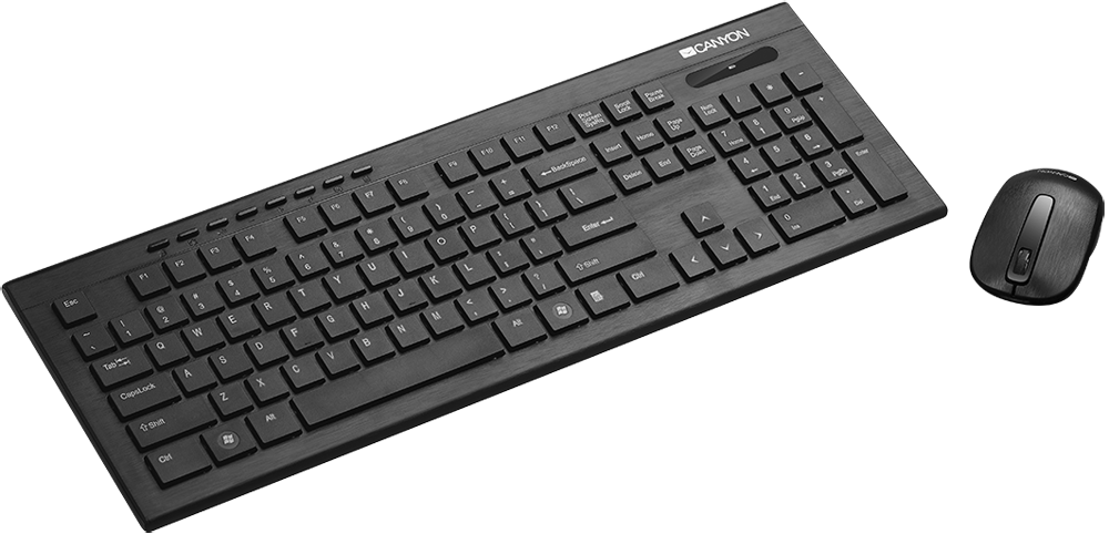 Комплект (клавиатура и мышь) Canyon CNS-HSETW4-RU Черный