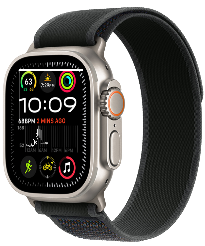 

Часы Apple, Watch Ultra 2 (2024) Natural Titanium +ремешок Trail Loop Black
