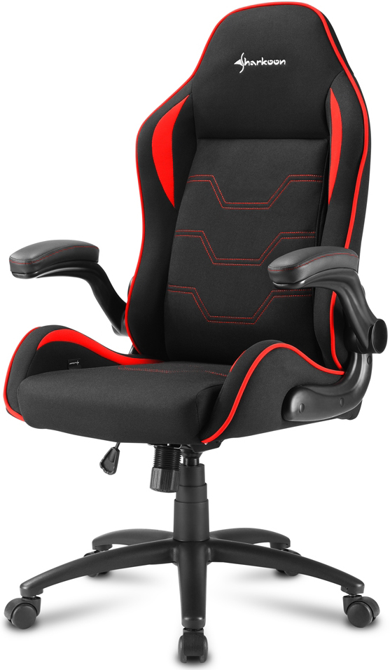 Игровое кресло Sharkoon Elbrus 1 ткань Черно-красное