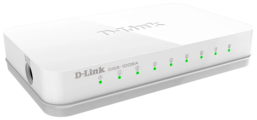 

Коммутатор D-Link, DGS-1008A/F1A Белый