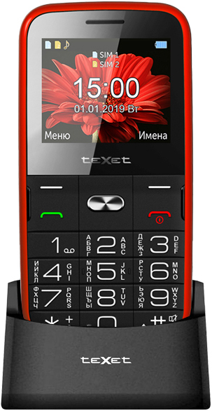 Мобильный телефон teXet TM-B227 Dual sim Red 0101-7695 - фото 1