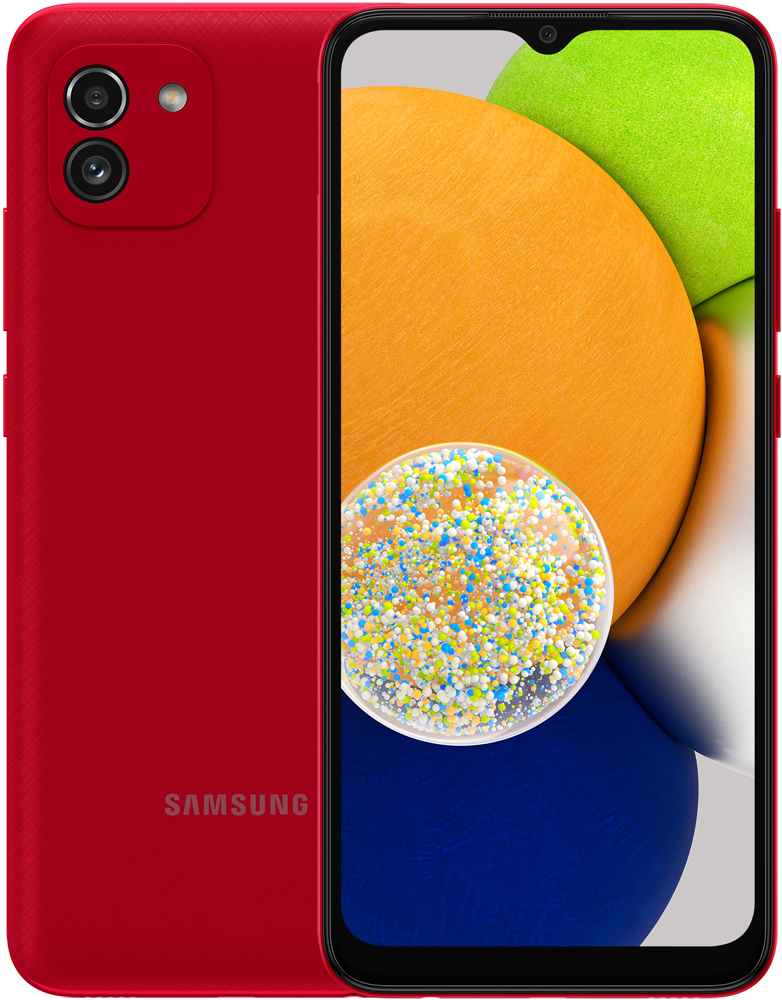 Смартфон Samsung Galaxy A03 3/32Gb Красный 0101-8279 SM-A035FZRDSER Galaxy A03 3/32Gb Красный - фото 1