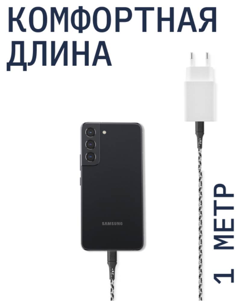 Дата-кабель Rocket Contact TPE USB-C-USB-C PD 60W 1 м Черный 0307-0836 - фото 5