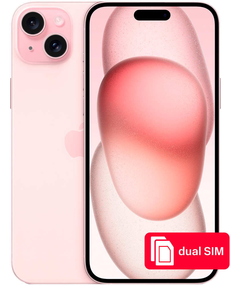 

Смартфон Apple, iPhone 15 Plus 128Gb SIM + SIM Розовый