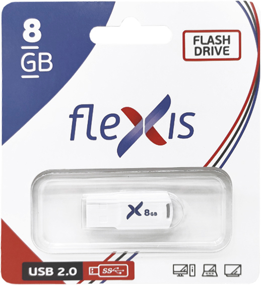 FLEXIS 8GB USB2.0 RW-109 White